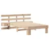 vidaXL Cadre de lit avec tiroir Marron 90 x 200 cm Bois de pin massif
