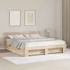 vidaXL Cadre de lit avec tiroir Marron 200 x 200 cm Pin massif 3382262