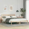 vidaXL Vidaxl Cadre De Lit Marron 160 X 220 Cm Bois De Pin Massif