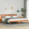 vidaXL Vidaxl Cadre De Lit Marron Cire 180 X 200 Cm Bois De Pin Massif