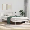 vidaXL Cadre de lit Blanc 75 x 190 cm Bois de pin