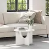 vidaXL Table basse Blanc 50 x 50 x 35 cm Bois de pin massif