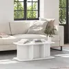 vidaXL Table basse Blanc 80 x 39.5 x 33.5 cm Bois de pin massif