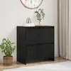 vidaXL Buffet avec porte Chêne noir 70 x 41 x 75 cm Bois d'ingénierie