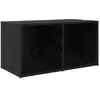 vidaXL Meuble TV avec stockage Chêne noir Bois d'ingénierie