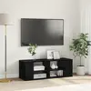 vidaXL Meuble TV Chêne noir 102 x 35 x 35 cm Bois d'ingénierie