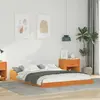 vidaXL Cadre de lit Marron cire 140 x 190 cm Bois massif en pin