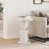 vidaXL Table basse Blanc 39,5 x 39,5 x 53,5 cm Bois massif en pin