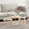 vidaXL Vidaxl Table Basse 3 Pcs Naturel 47.5 X 47.5 X 27 Cm