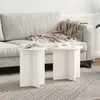 vidaXL Ensemble de tables basses 2 pcs Blanc 41,5 x 41,5 x 41 cm