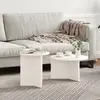 vidaXL Ensemble de tables basses 2 pcs Blanc 49 x 49 x 28 cm