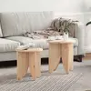vidaXL Table basse 2 pcs Naturel 41,5 x 41,5 x 44 cm