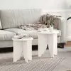 vidaXL Ensemble de tables basses 2 pcs Blanc 41,5 x 41,5 x 44 cm