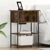 vidaXL Cabinet de chevet Chêne fumé 55 x 31 x 76 cm Bois d'ingénierie