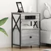 vidaXL Cabinet de chevet Sonoma gris 40 x 31 x 60 cm Bois d'ingénierie