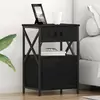 vidaXL Cabinet de chevet Chêne noir 40 x 31 x 60 cm Bois d'ingénierie