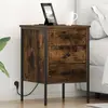 vidaXL Armoires de chevet avec tiroir 2 pcs Chêne fumé 42 x 41 x 61 cm