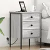vidaXL Cabinet de chevet Sonoma gris 42 x 41 x 61 cm Bois d'ingénierie