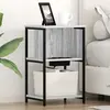 vidaXL Cabinet de chevet 2 pcs Sonoma gris 38 x 31 x 61 cm