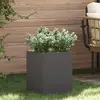 vidaXL Cache-pot de jardin Noir 32 x 32 x 40 cm Acier laminé à froid