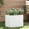 vidaXL Cache-pot de jardin Blanc 50 x 32 x 40 cm Acier laminé à froid