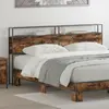 vidaXL Tête de lit de rangement Chêne fumé 180 cm Bois d'ingénierie