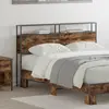 vidaXL Tête de lit de rangement Chêne fumé 120 cm Bois d'ingénierie
