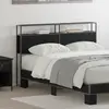 vidaXL Tête de lit de rangement Chêne Noir 140 cm Bois d'ingénierie