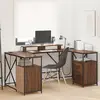 vidaXL Bureau Chêne marron 182 x 101 x 87.5 cm Bois d'ingénierie