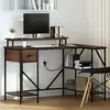 vidaXL Bureau Chêne marron 120 x 79 x 86.5 cm Bois d'ingénierie