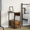 vidaXL Cabinet de chevet Chêne fumé 60 x 30 x 61 cm Bois d'ingénierie