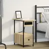 vidaXL Cabinet de chevet avec tiroir Chêne sonoma 60 x 30 x 61 cm