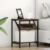 vidaXL Cabinet de chevet Chêne marron 38 x 30 x 48 cm
