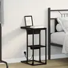 vidaXL Table de chevet Chêne Noir 41.5 x 26 x 60.5 cm