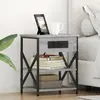 vidaXL Table de nuit avec station de chargement Sonoma gris