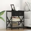 vidaXL Table de nuit avec station de chargement 2 pcs Chêne noir
