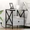 vidaXL Cabinet de chevet 2 pcs Sonoma gris 41.5 x 40.5 x 55 cm