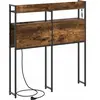 vidaXL Tête de lit de rangement Chêne fumé 80 cm Bois d'ingénierie