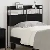vidaXL Tête de lit de rangement Chêne noir Bois d'ingénierie