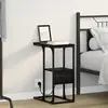 vidaXL Cabinet de chevet Chêne noir 41,5 x 26 x 60,5 cm
