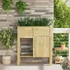vidaXL Jardin haut avec étagère Marron Pinède imprégnée