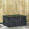 vidaXL Boîte de Rangement de Jardin Noir 101 x 82 x 50 cm Acier