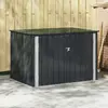 vidaXL Boîte de Rangement de Jardin Noir 151,5 x 107 x 100 cm Acier