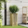 vidaXL Vidaxl Jardinière Avec Doublure 33x33x65 Cm Bois Imprégné Pin