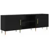 vidaXL Vidaxl Meuble Tv Chêne Noir 150 X 30 X 50 Cm Bois D'ingénierie