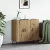 vidaXL Buffet Marron 90 x 34 x 80 cm Bois d'ingénierie
