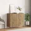 vidaXL Buffet avec stockage avec porte Marron 90 x 34 x 80 cm Bois d'i...