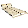 vidaXL Sommier à lattes avec tête de lit Beige 140 x 190 cm Bois