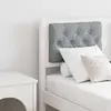 vidaXL Tête de lit Autre Blanc et gris clair 135 cm Bois massif en pin