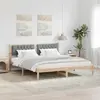 vidaXL Cadre de lit Gris clair 160 x 200 cm Pin massif